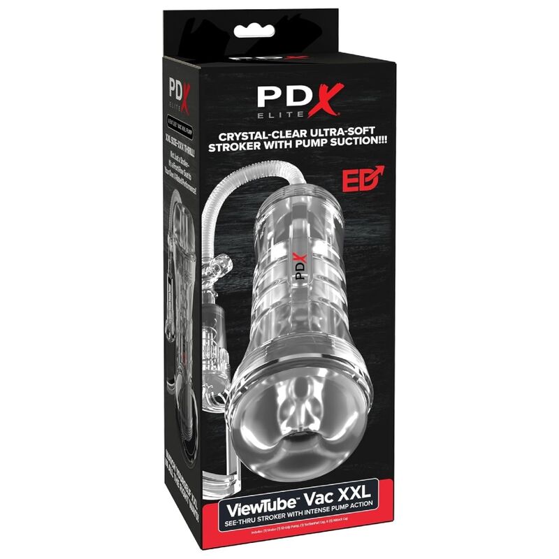 PDX ELITE - MASTURBADOR TRANSPARENTE VIEWTUBE VAC XXL CON BOMBA DE SUCCIÓN 27.3 CM 5 PDX ELITE - MASTURBADOR TRANSPARENTE VIEWTUBE VAC XXL CON BOMBA DE SUCCIÓN 27.3 CM - Imagen 5