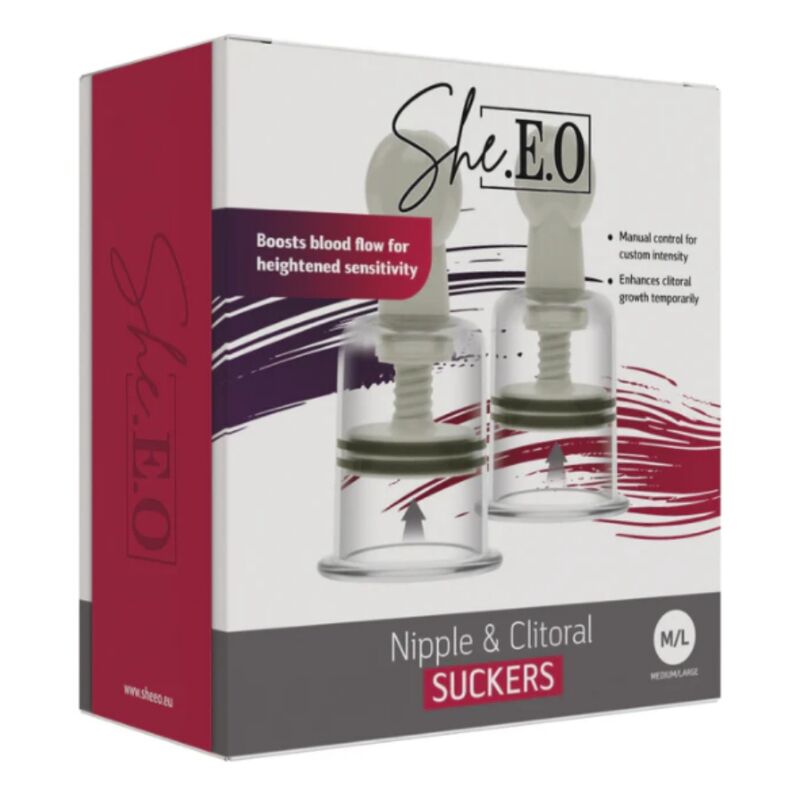 SHE.E.O - SUCCIONADORES PARA PEZONES Y CLÍTORIS S/M 5 SHE.E.O - SUCCIONADORES PARA PEZONES Y CLÍTORIS S/M - Imagen 5