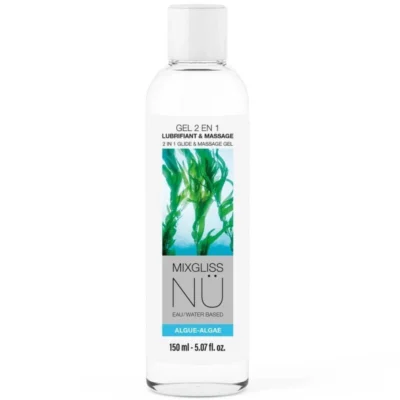 MIXGLISS – GEL NÜ 2 EN 1 LUBRICANTE BASE AGUA Y MASAJE NURU ALGA 150 ML