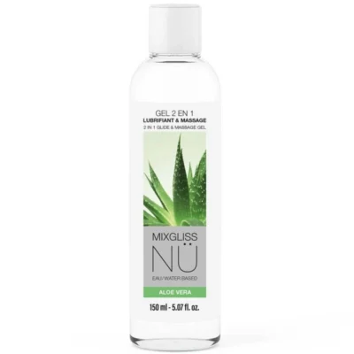 MIXGLISS – GEL NÜ 2 EN 1 LUBRICANTE BASE AGUA Y MASAJE NURU ALOE VERA 150 ML