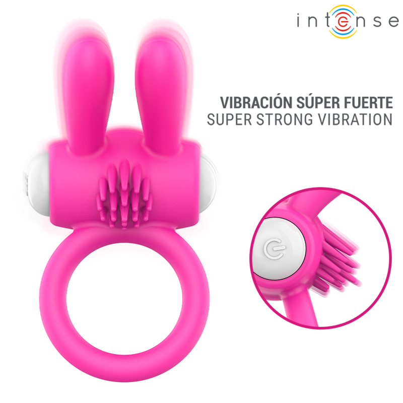 INTENSE - HOPPS ANILLO PARA PENE VIBRADOR CON ESTIMULACIÓN CLITORIANA ROSA 3 INTENSE - HOPPS ANILLO PARA PENE VIBRADOR CON ESTIMULACIÓN CLITORIANA ROSA - Imagen 3