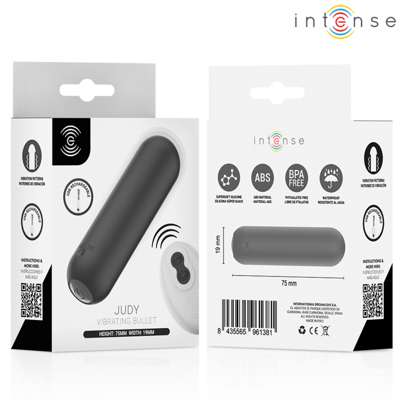 INTENSE - JUDY BALA VIBRADORA RECARGABLE CON CONTROL REMOTO NEGRO 6 INTENSE - JUDY BALA VIBRADORA RECARGABLE CON CONTROL REMOTO NEGRO - Imagen 6