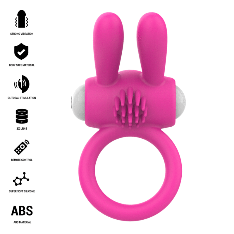 INTENSE - HOPPS ANILLO PARA PENE VIBRADOR CON ESTIMULACIÓN CLITORIANA ROSA 2 INTENSE - HOPPS ANILLO PARA PENE VIBRADOR CON ESTIMULACIÓN CLITORIANA ROSA - Imagen 2