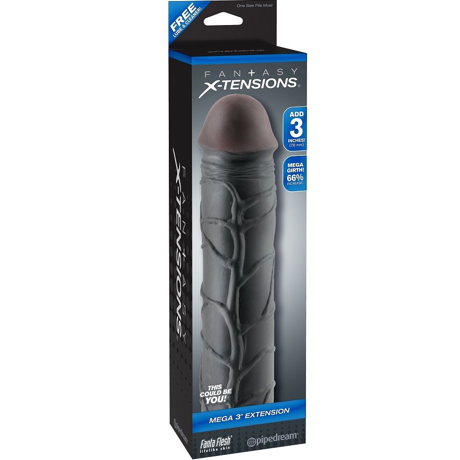 FANTASY X- TENSIONS - MEGA 3 EXTENSIÓN NEGRO PARA EL PENE 4 FANTASY X- TENSIONS - MEGA 3 EXTENSIÓN NEGRO PARA EL PENE - Imagen 4