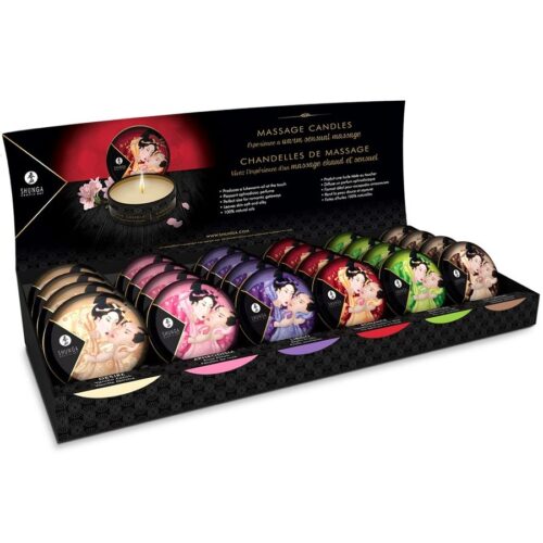 SHUNGA – MINI CARESS BY CANDLELIGHT DISPLAY VELAS MASAJE 24 UDS