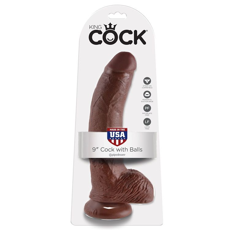 KING COCK - 9 PENE REALÍSTICO MARRÓN 22.9 CM 4 KING COCK - 9 PENE REALÍSTICO MARRÓN 22.9 CM - Imagen 4