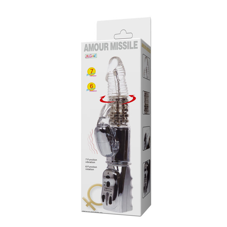BAILE - AMOUR MISSILE ROTADOR TRANSPARENTE 26.5 CM 8 BAILE - AMOUR MISSILE ROTADOR TRANSPARENTE 26.5 CM - Imagen 8
