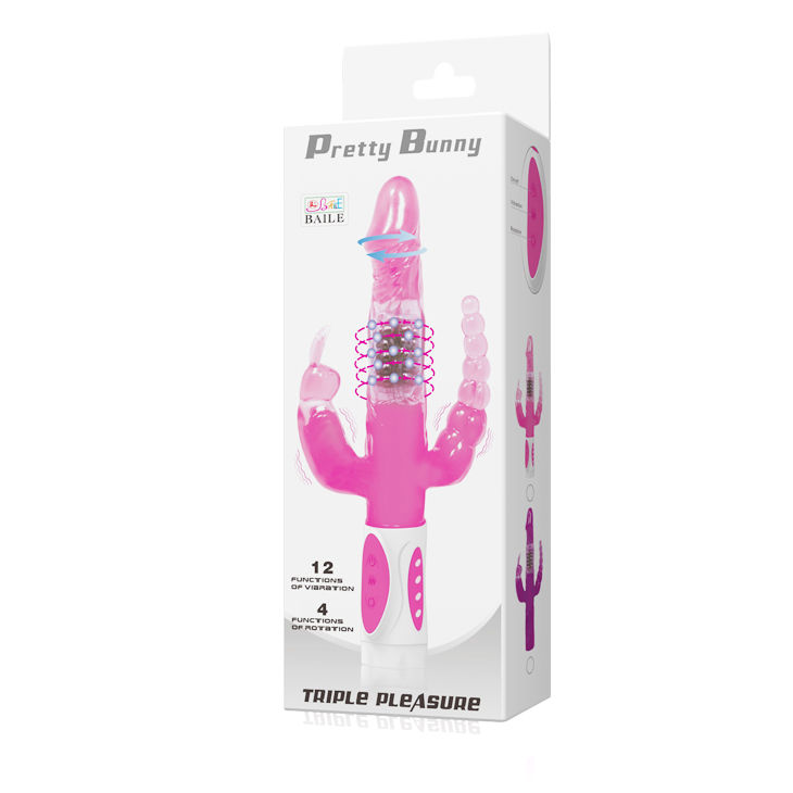 BAILE - PRETTY BUNNY TRIPLE VIBRADOR ROTADOR 7 BAILE - PRETTY BUNNY TRIPLE VIBRADOR ROTADOR - Imagen 7