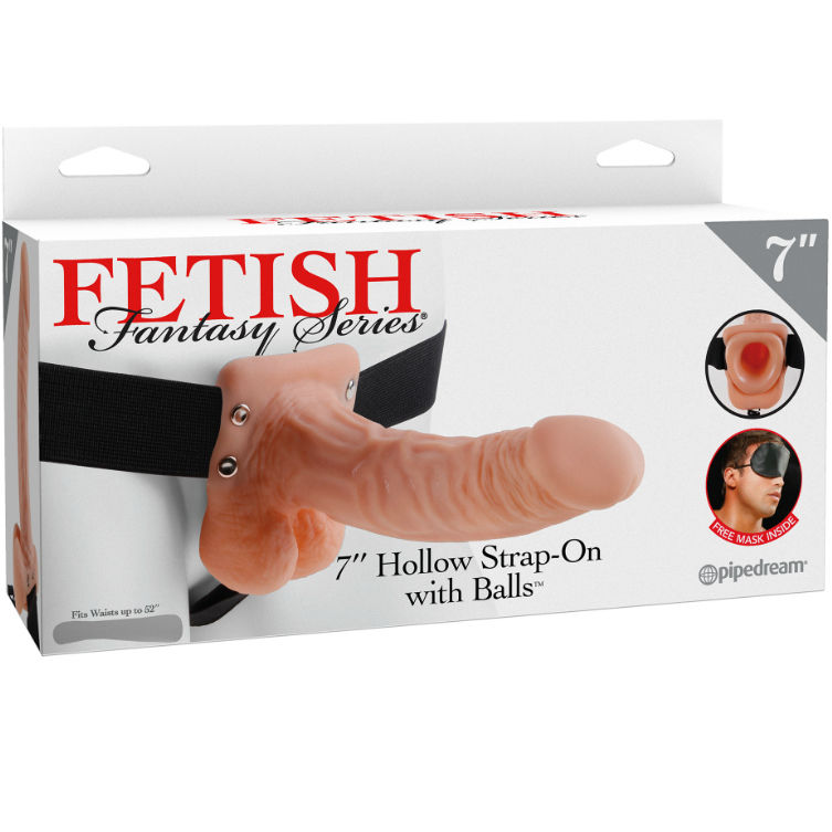 FETISH FANTASY SERIES - 7 HOLLOW STRAP-ON WITH BALLS 17.8CM NATURAL 2 FETISH FANTASY SERIES - 7 HOLLOW STRAP-ON WITH BALLS 17.8CM NATURAL - Imagen 2