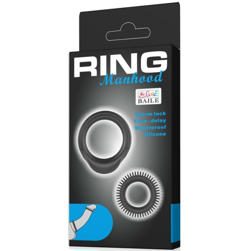 BAILE - KIT 2 ANILLOS SILICONA RING MANHOOD 6 BAILE - KIT 2 ANILLOS SILICONA RING MANHOOD - Imagen 6