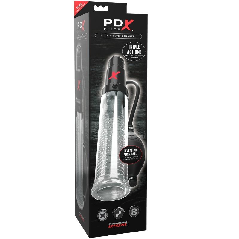 PDX ELITE - BOMBA DE SUCCIONADOR MASTURBADORA CON VIBRACIÓN SUCK N PUMP STROKER 4 PDX ELITE - BOMBA DE SUCCIONADOR MASTURBADORA CON VIBRACIÓN SUCK N PUMP STROKER - Imagen 4