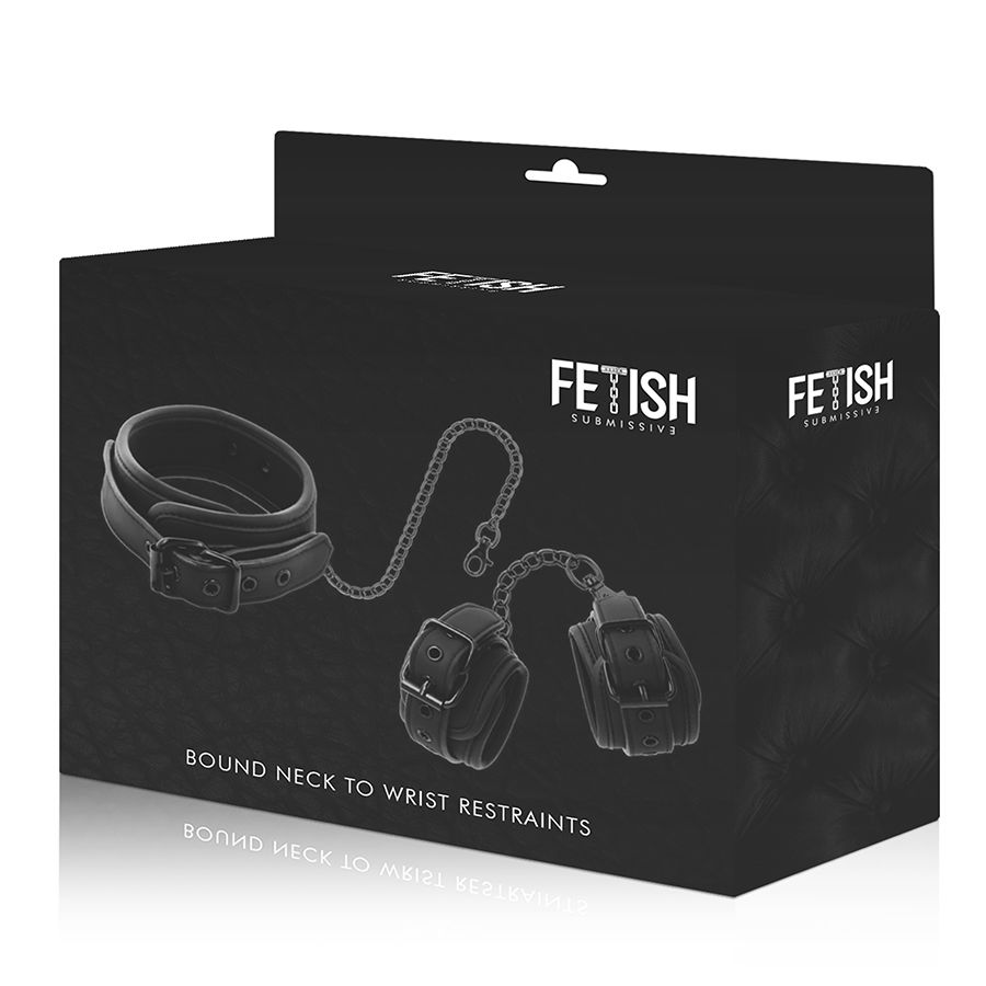 FETISH SUBMISSIVE - COLLAR Y ESPOSAS CUERO VEGANO CON FORRO DE NEOPRENO 3 FETISH SUBMISSIVE - COLLAR Y ESPOSAS CUERO VEGANO CON FORRO DE NEOPRENO - Imagen 3