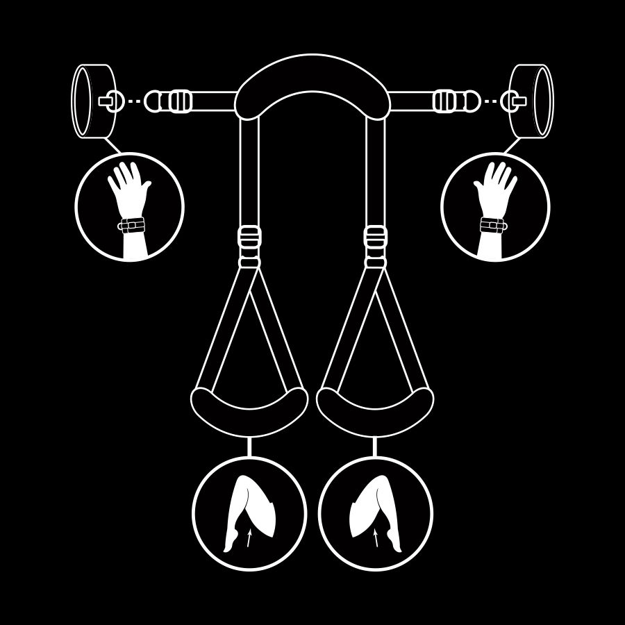 FETISH SUBMISSIVE - POSICIÓN PIERNAS ABIERTAS CON ESPOSAS CON FORRO DE NEOPRENO 2 FETISH SUBMISSIVE - POSICIÓN PIERNAS ABIERTAS CON ESPOSAS CON FORRO DE NEOPRENO - Imagen 2