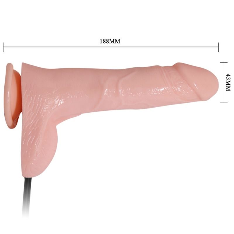 BAILE - DILDO REALÍSTICO VIBRADOR E INFLABLE 18.8 CM 2 BAILE - DILDO REALÍSTICO VIBRADOR E INFLABLE 18.8 CM - Imagen 2