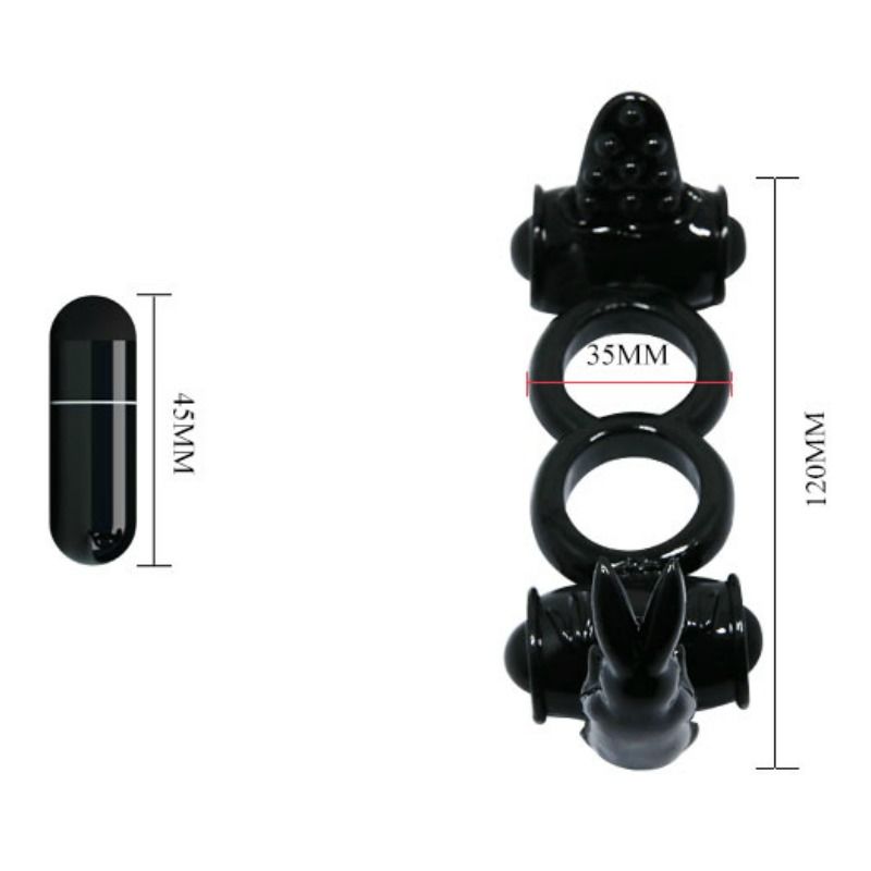 BAILE - SWEET RING ANILLO DOBLE CON RABBIT DOBLE 3 BAILE - SWEET RING ANILLO DOBLE CON RABBIT DOBLE - Imagen 3
