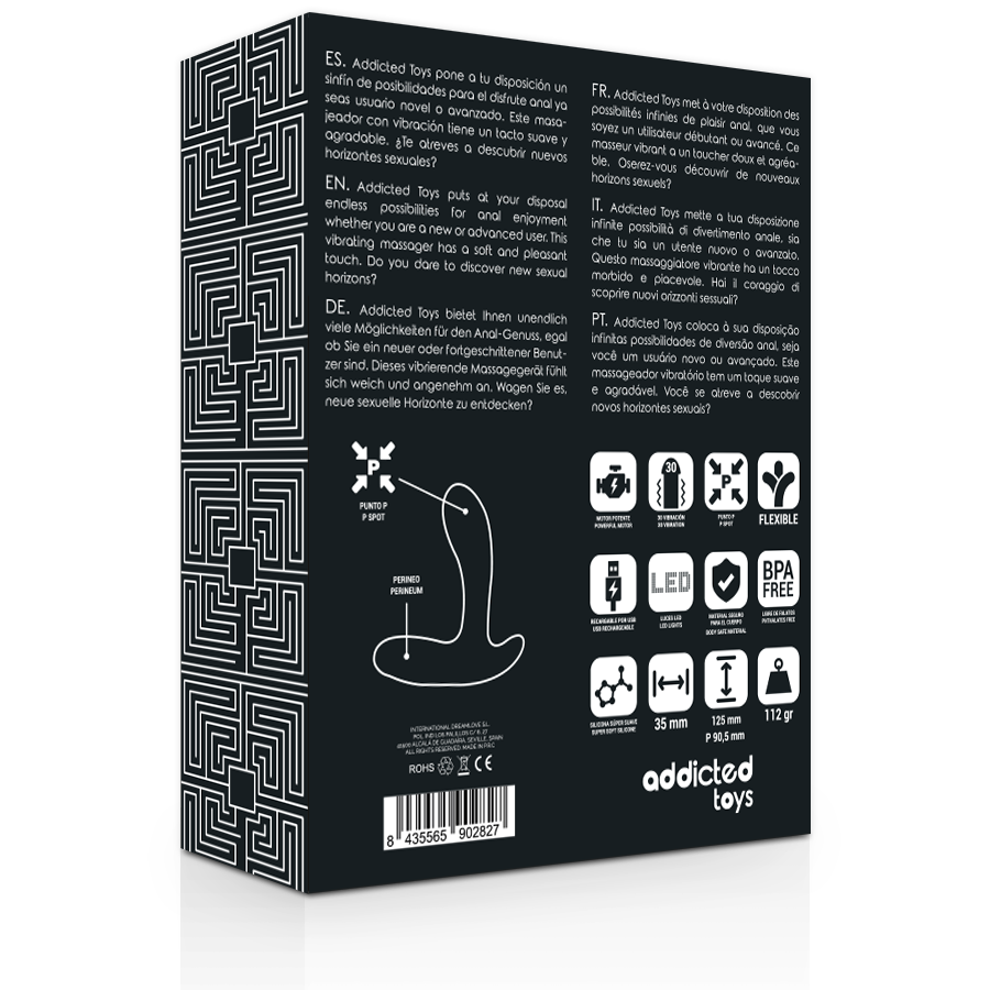 ADDICTED TOYS - ANAL MASSAGER BLACK VIBRATION 5 ADDICTED TOYS - ANAL MASSAGER BLACK VIBRATION - Imagen 5