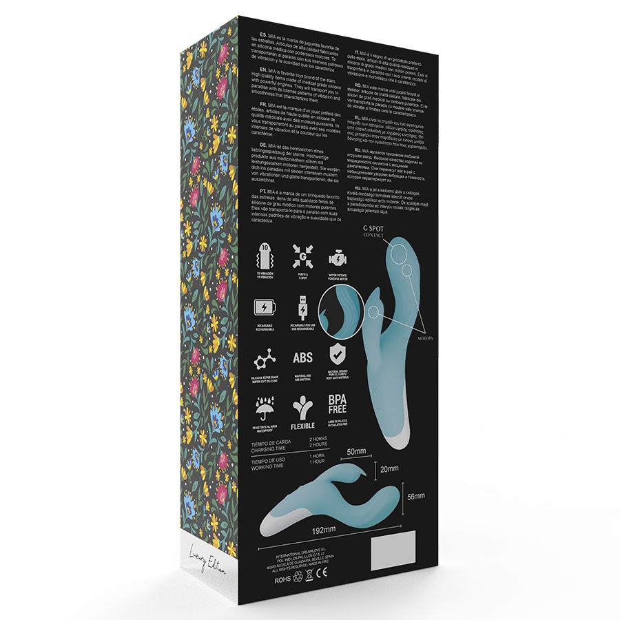 MIA - DRESDE VIBRADOR AZUL TURQUESA 6 MIA - DRESDE VIBRADOR AZUL TURQUESA - Imagen 6