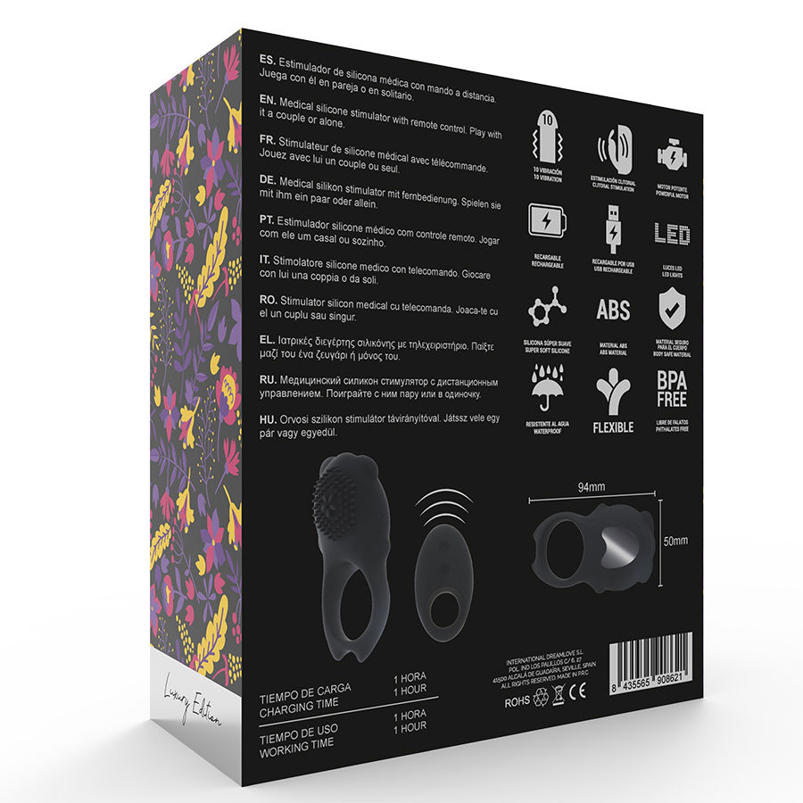 MIA - COLOSSEO ANILLO CONTROL REMOTO NEGRO 7 MIA - COLOSSEO ANILLO CONTROL REMOTO NEGRO - Imagen 7