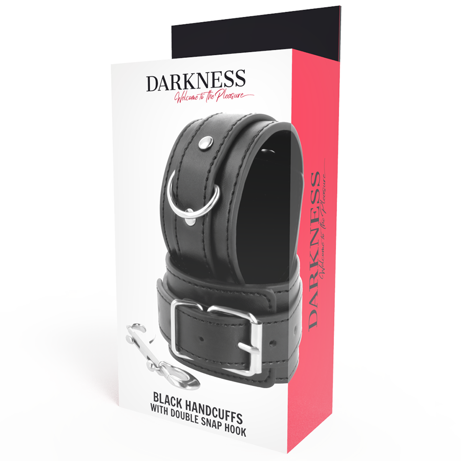 DARKNESS - ESPOSAS AJUSTABLES NEGRO CON DOBLE CINTA REFUERZO 5 DARKNESS - ESPOSAS AJUSTABLES NEGRO CON DOBLE CINTA REFUERZO - Imagen 5