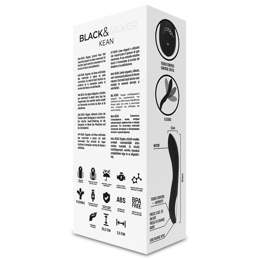 BLACK&SILVER - KEAN VIBRADOR TOUCH CONTROL 10 BLACK&SILVER - KEAN VIBRADOR TOUCH CONTROL - Imagen 10