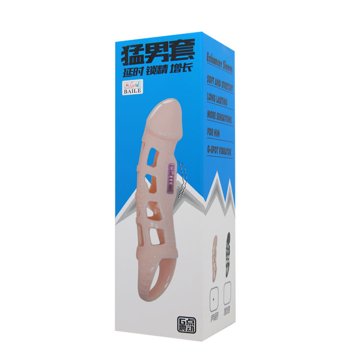 BAILE - FUNDA EXTENSORA PENE CON VIBRACIÓN Y STRAP NATURAL 13.5 CM 7 BAILE - FUNDA EXTENSORA PENE CON VIBRACIÓN Y STRAP NATURAL 13.5 CM - Imagen 7