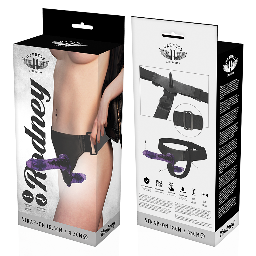 HARNESS ATTRACTION - RODNEY DOBLE PENETRACIÓN VIBRADOR 18 CM -O- 3.5 CM 5 HARNESS ATTRACTION - RODNEY DOBLE PENETRACIÓN VIBRADOR 18 CM -O- 3.5 CM - Imagen 5