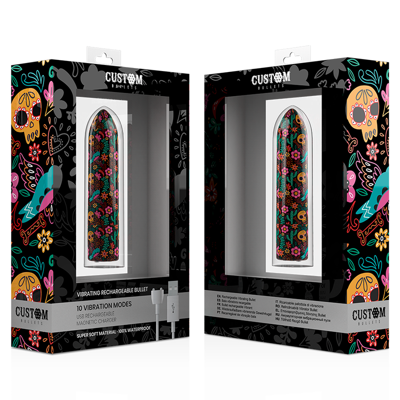 CUSTOM BULLETS - BALA RECARGABLE SKULL 10 INTENSIDADES 5 CUSTOM BULLETS - BALA RECARGABLE SKULL 10 INTENSIDADES - Imagen 5