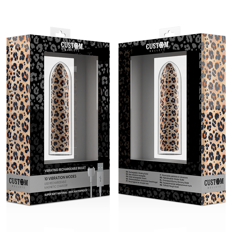 CUSTOM BULLETS - BALA RECARGABLE LEOPARD 10 INTENSIDADES 3 CUSTOM BULLETS - BALA RECARGABLE LEOPARD 10 INTENSIDADES - Imagen 3