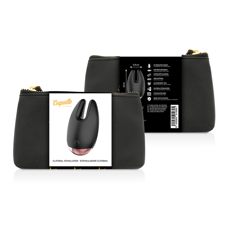 COQUETTE CHIC DESIRE - ESTIMULADOR CLÍTORIS NEGRO / GOLD 8 COQUETTE CHIC DESIRE - ESTIMULADOR CLÍTORIS NEGRO / GOLD - Imagen 8