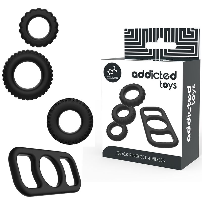 ADDICTED TOYS - SET 4 ANILLOS SILICONA PARA EL PENE 8 ADDICTED TOYS - SET 4 ANILLOS SILICONA PARA EL PENE - Imagen 8