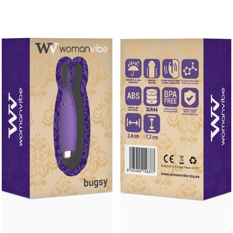 WOMANVIBE - BUGSY ESTIMULADOR RABBIT SILICONA 2 WOMANVIBE - BUGSY ESTIMULADOR RABBIT SILICONA - Imagen 2