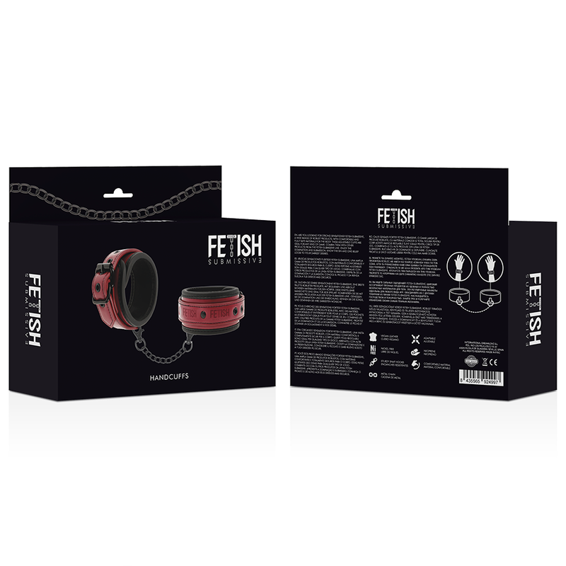 FETISH SUBMISSIVE DARK ROOM - ESPOSAS CUERO VEGANO CON FORRO DE NEOPRENO 7 FETISH SUBMISSIVE DARK ROOM - ESPOSAS CUERO VEGANO CON FORRO DE NEOPRENO - Imagen 7