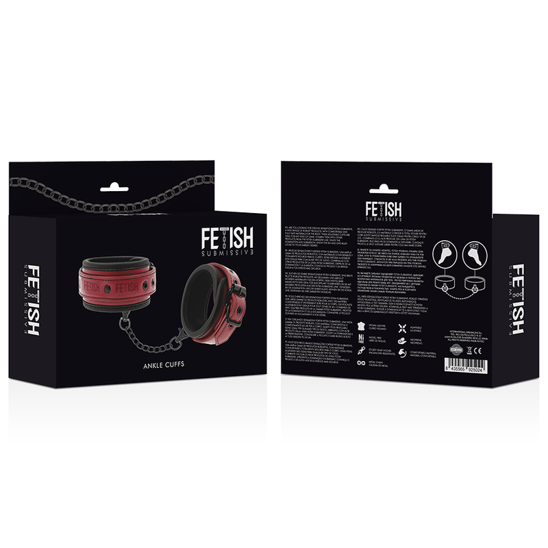 FETISH SUBMISSIVE DARK ROOM - ESPOSAS TOBILLOS CUERO VEGANO CON FORRO DE NEOPRENO 8 FETISH SUBMISSIVE DARK ROOM - ESPOSAS TOBILLOS CUERO VEGANO CON FORRO DE NEOPRENO - Imagen 8