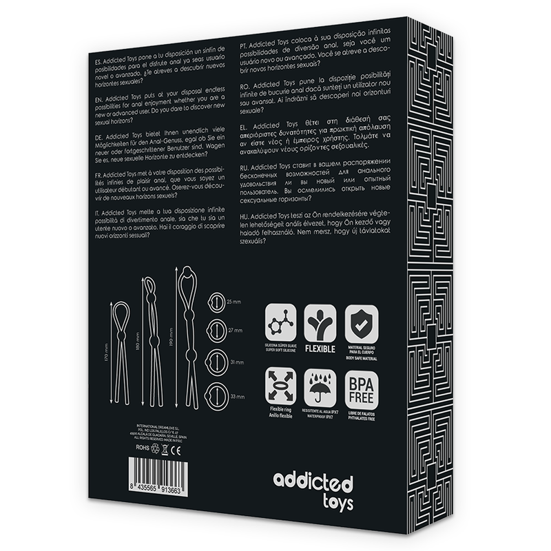 ADDICTED TOYS - KIT DE 7 ANILLAS SILICONA FLEXIBLE 3 ADDICTED TOYS - KIT DE 7 ANILLAS SILICONA FLEXIBLE - Imagen 3