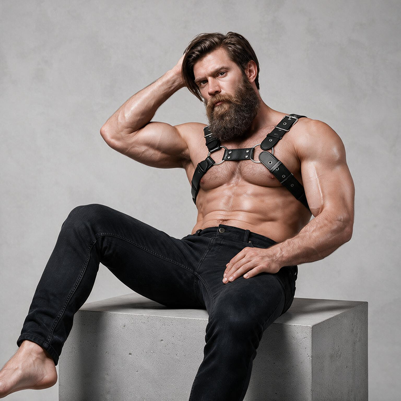 FETISH SUBMISSIVE ATTITUDE - ARNÉS BULLDOG AJUSTABLE ECOPIEL PECHO HOMBRE 5 FETISH SUBMISSIVE ATTITUDE - ARNÉS BULLDOG AJUSTABLE ECOPIEL PECHO HOMBRE - Imagen 5