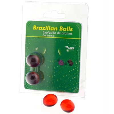 TALOKA – BRAZILIAN BALLS GEL ÍNTIMO FRESA & CHOCOLATE 2 BOLAS