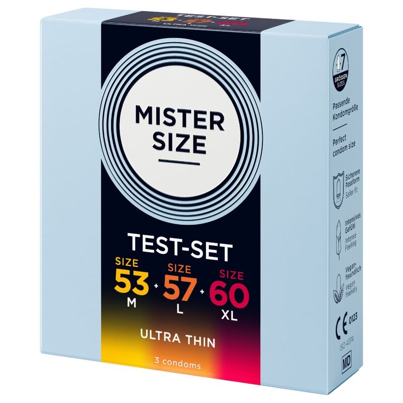 MISTER SIZE - PACK MUESTRA PRESERVATIVOS TALLA 53-57-60 MM (3 UNIDADES) 3 MISTER SIZE - PACK MUESTRA PRESERVATIVOS TALLA 53-57-60 MM (3 UNIDADES) - Imagen 3