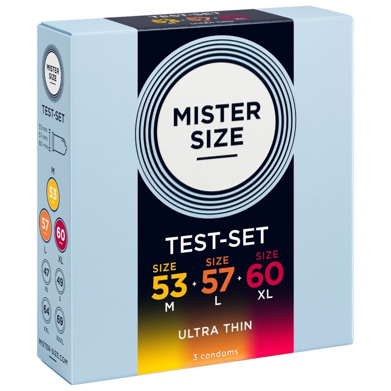MISTER SIZE - PACK MUESTRA PRESERVATIVOS TALLA 53-57-60 MM (3 UNIDADES) 2 MISTER SIZE - PACK MUESTRA PRESERVATIVOS TALLA 53-57-60 MM (3 UNIDADES) - Imagen 2