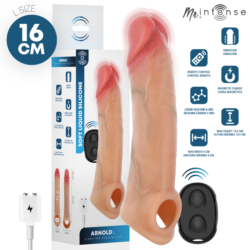 MR INTENSE - ARNOLD L VIBRADOR FUNDA PENE SILICONA CONTROL REMOTO 16 CM -Ø- 4.5 CM 10 img 228518 be39f00a3bc549daa2def145654484be 1