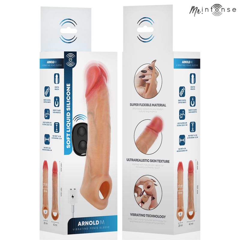 MR INTENSE - ARNOLD M VIBRADOR FUNDA PENE SILICONA CONTROL REMOTO 14.5 CM -Ø- 4 CM 8 MR INTENSE - ARNOLD M VIBRADOR FUNDA PENE SILICONA CONTROL REMOTO 14.5 CM -Ø- 4 CM - Imagen 8