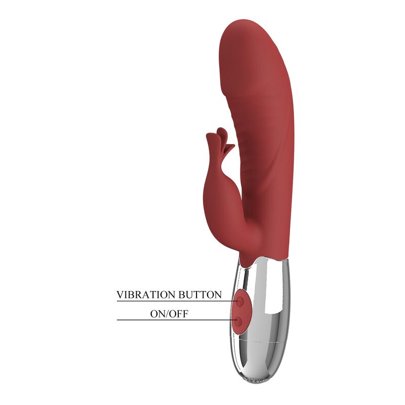 PRETTY LOVE - VIBRADOR RABBIT ROSEWOOD 30 FUNCIONES RECARGABLE USB ROJO 1 PRETTY LOVE - VIBRADOR RABBIT ROSEWOOD 30 FUNCIONES RECARGABLE USB ROJO
