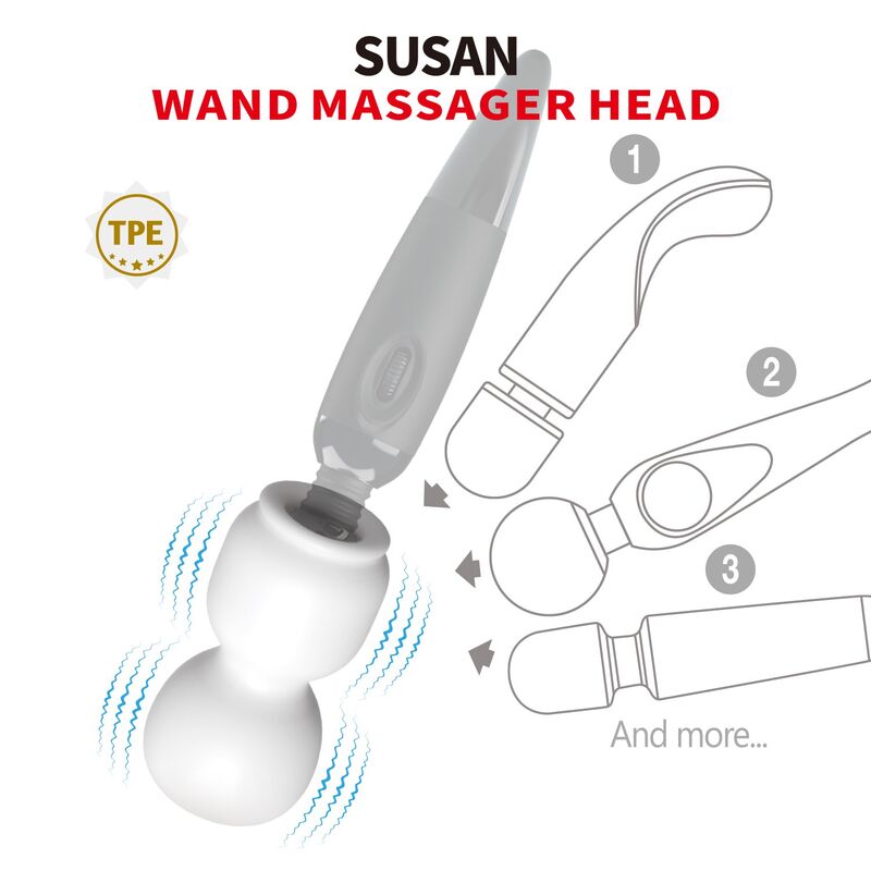 PRETTY LOVE - SUSAN CABEZAL POWER HEAD PARA MASAJEADOR VARITA Ø 6,5 CM 5 PRETTY LOVE - SUSAN CABEZAL POWER HEAD PARA MASAJEADOR VARITA Ø 6,5 CM - Imagen 5