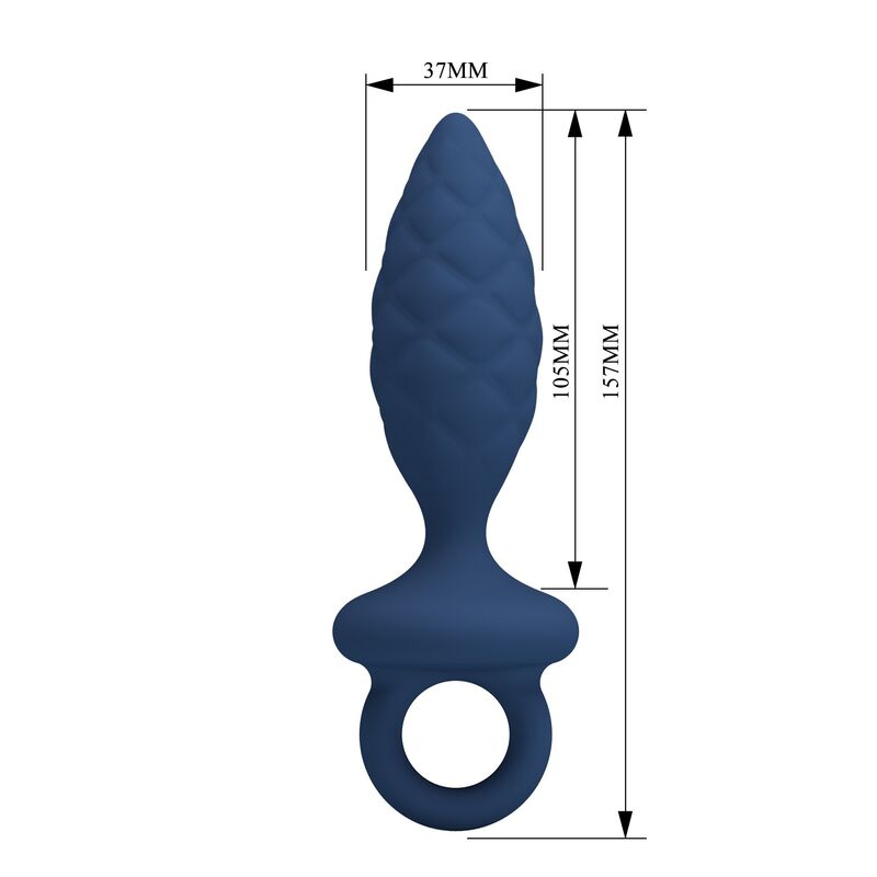 MR PLAY - PLUG ANAL TEXTURIZADO CON ANILLA AZUL L 6 MR PLAY - PLUG ANAL TEXTURIZADO CON ANILLA AZUL L - Imagen 6