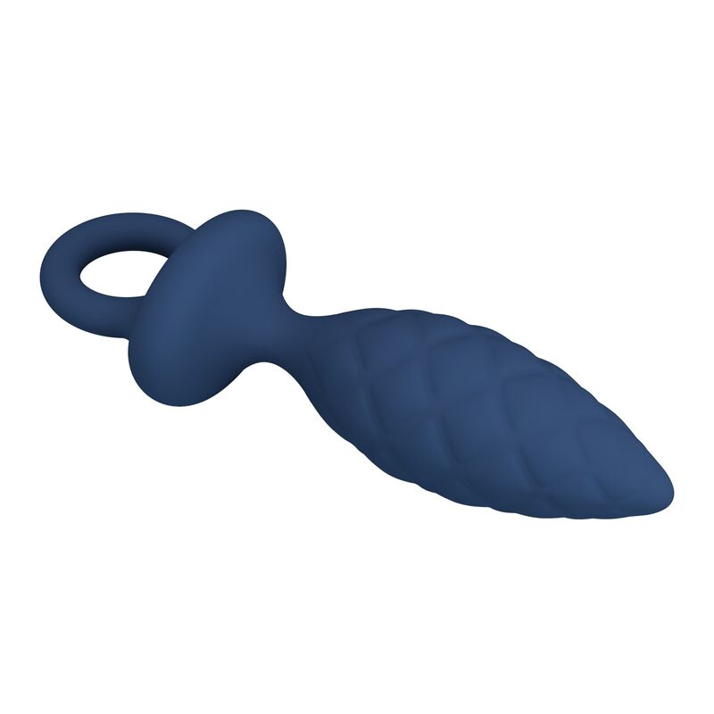 MR PLAY - PLUG ANAL TEXTURIZADO CON ANILLA AZUL L 3 MR PLAY - PLUG ANAL TEXTURIZADO CON ANILLA AZUL L - Imagen 3