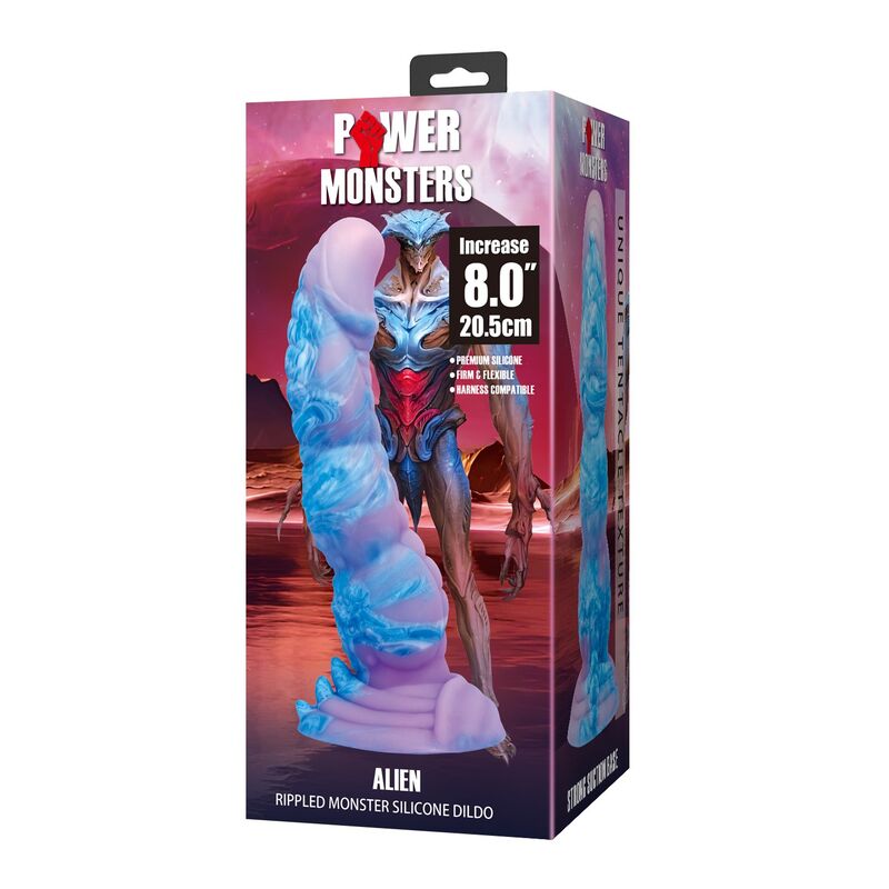 POWER MONSTERS - ALIEN DILDO 20,5 CM Ø 4,8 CM 3 POWER MONSTERS - ALIEN DILDO 20,5 CM Ø 4,8 CM - Imagen 3