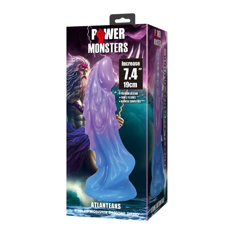 POWER MONSTERS - ATLANTEANS DILDO REALÍSTICO CON VENTOSA 19 CM Ø 5 CM AZUL Y MORADO 3 POWER MONSTERS - ATLANTEANS DILDO REALÍSTICO CON VENTOSA 19 CM Ø 5 CM AZUL Y MORADO - Imagen 3