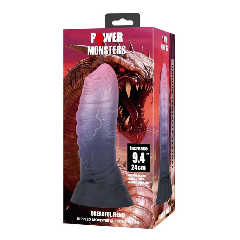 POWER MONSTERS - DREADFUL FIEND DILDO BICOLOR 24 CM Ø 6 CM 2 POWER MONSTERS - DREADFUL FIEND DILDO BICOLOR 24 CM Ø 6 CM - Imagen 2