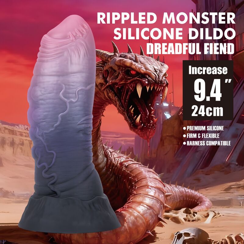 POWER MONSTERS - DREADFUL FIEND DILDO BICOLOR 24 CM Ø 6 CM 7 POWER MONSTERS - DREADFUL FIEND DILDO BICOLOR 24 CM Ø 6 CM - Imagen 7