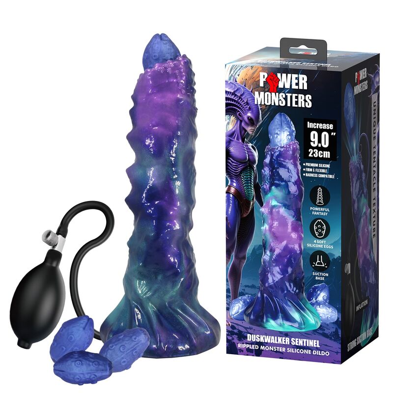 POWER MONSTERS - DUSKWALKER SENTINEL DILDO HINCHABLE FANTASÍA TRICOLOR 23 CM Ø 5 CM 2 POWER MONSTERS - DUSKWALKER SENTINEL DILDO HINCHABLE FANTASÍA TRICOLOR 23 CM Ø 5 CM - Imagen 2