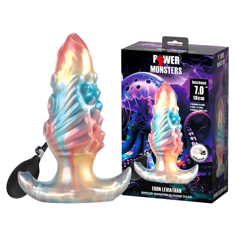 POWER MONSTERS - EBON LEVIATHAN PLUG ANAL HINCHABLE FANTASÍA TRICOLOR 18 CM 9 POWER MONSTERS - EBON LEVIATHAN PLUG ANAL HINCHABLE FANTASÍA TRICOLOR 18 CM - Imagen 9